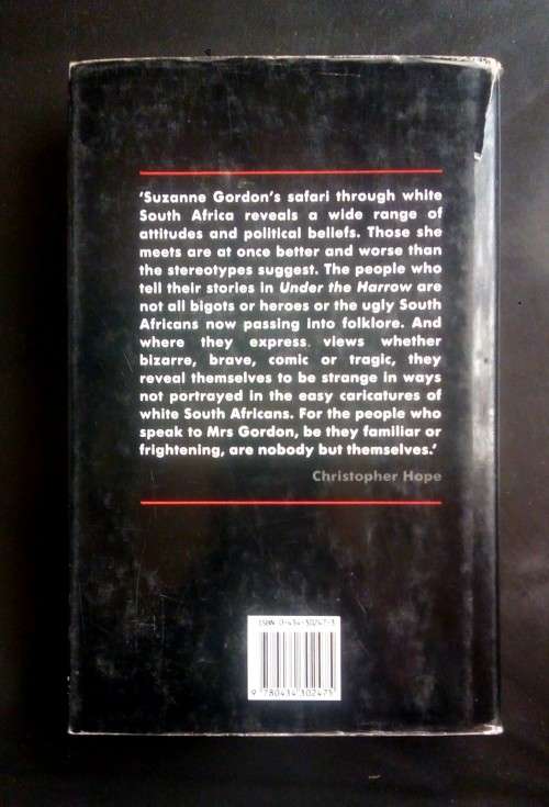 Under The Harrow - Lives of White South Africans by Suzanne Gordon