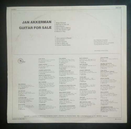 Jan Akkerman - Guitar For Sale LP Vinyl Record - Netherlands Pressing