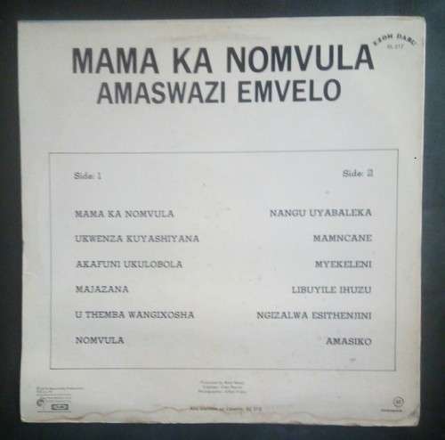 Amaswazi Emvelo - Mama Ka Nomvula LP Vinyl Record