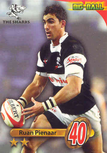 RUAN PIENAAR - 2010 BIG BALL RUGBY BASE CARD