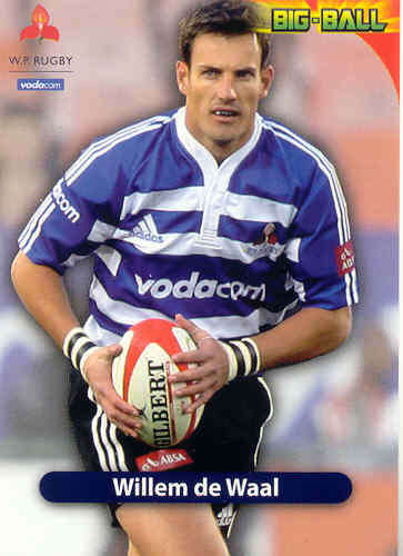 WILLEM DE WAAL - 2010 BIG BALL RUGBY BASE CARD