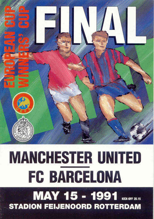 MANCHESTER UNITED v FC BARCELONA 1991 UEFA CUP WINNERS CUP FINAL OFFICIAL PROGRAMME