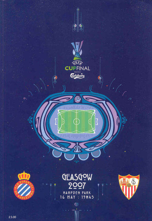 SEVILLA v ESPANYOL 2007 UEFA CUP FINAL OFFICIAL PROGRAMME