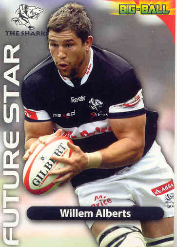 WILLEM ALBERTS - 2010 BIG BALL RUGBY FUTURE STAR CARD
