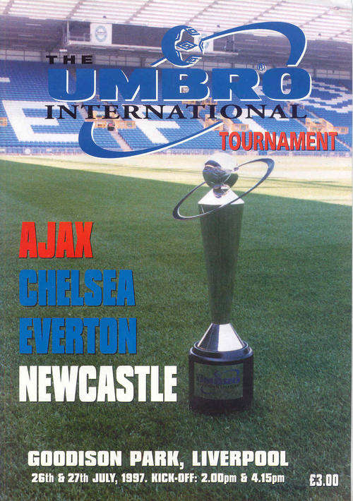 1997 UMBRO International Tournament Official Programme : Ajax, Chelsea, Everton, Newcastle
