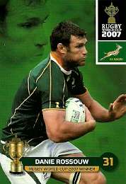 DANIE ROSSOUW - 2011 RUGBY WORLD CUP COLLECTION BASE CARD 138