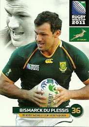 BISMARCK DU PLESSIS - 2011 RUGBY WORLD CUP COLLECTION BASE CARD 063