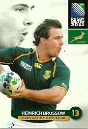HEINRICH BRUSSOW - 2011 RUGBY WORLD CUP COLLECTION BASE CARD 078