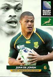 JUAN DE JONGH - 2011 RUGBY WORLD CUP COLLECTION BASE CARD 084