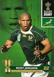 RICKY JANUARIE - 2011 RUGBY WORLD CUP COLLECTION BASE CARD 152