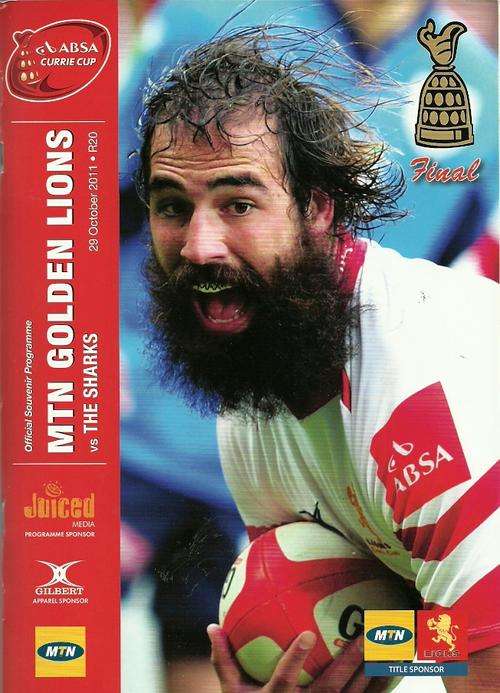 Lions v Sharks 2011 Currie Cup Final Match Programme