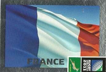 FRANCE - 2011 RUGBY WORLD CUP COLLECTION FLAG CARD 016