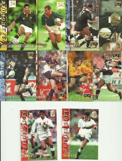 10 Rugby Cards from the 1997 Panini Collection