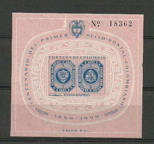 Colombia : 1859 - 1959 Centenary of 1st colombian post