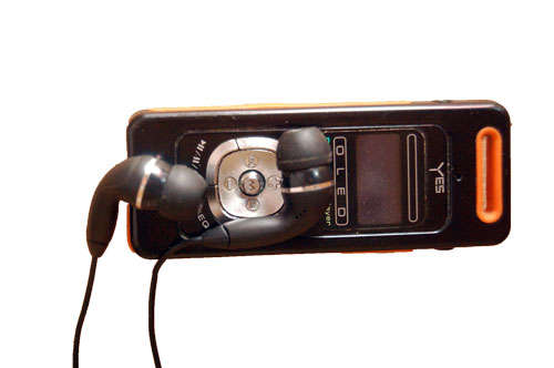 YES MP3 player earphones