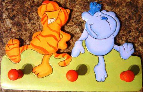 Kiddies wall mounted hooks