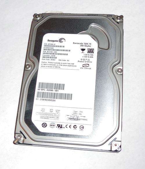 Seagate 250GB SATA hard drive