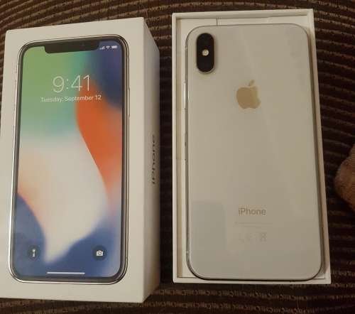 Apple iPhone X 64gb silver (Excellent condition with box and charger - no Face ID)