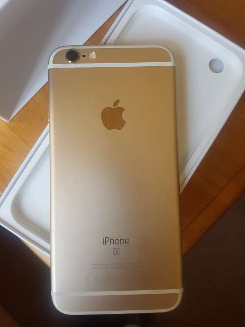 Apple iPhone 6S 16GB Gold (Good condition but small crack on top right - box + charging cable incl)