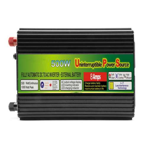 500-Watt Inverter Charger UPS Function Have Power 24/7 Auto-Switching