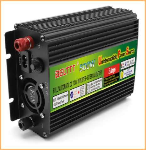 500-Watt Inverter Charger UPS Function Have Power 24/7 Auto-Switching