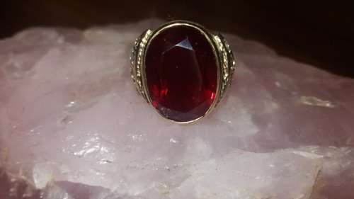 Mens 15ct Garnet ring