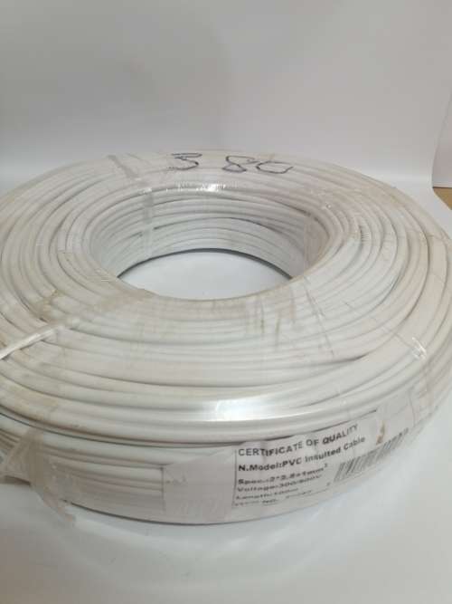 Electrical Flat Twin and earth wire 100m roll (BlackandRed x 1.5mm ) ( CCA wire) PVC Isolated