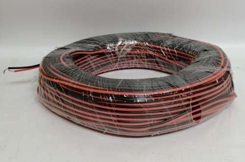 Speaker cable twin flex (100M) Red/ Black ripcord