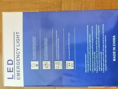 Have light during loadshedding- LED Emergency Light (Screw base) 15W Have light during loadshedding-