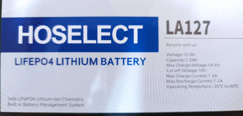 12V 7.2AH Lithium-ion battery with LiFeP04 battery manager for gatemotors