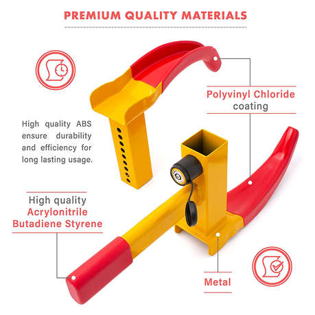 Heavy Duty Anti-Theft Car Wheel Lock Clamp