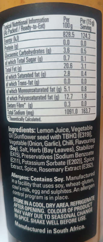Sedleys Mild Peri-Peri Chilli Sauce - 250ml x 2