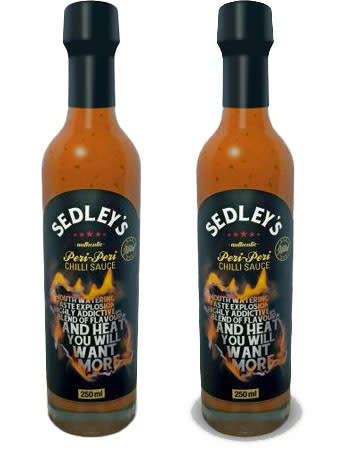 Sedleys Mild Peri-Peri Chilli Sauce - 250ml x 2