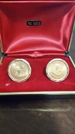 Men's 9ct Gold RSA R2-00 Coin cufflinks