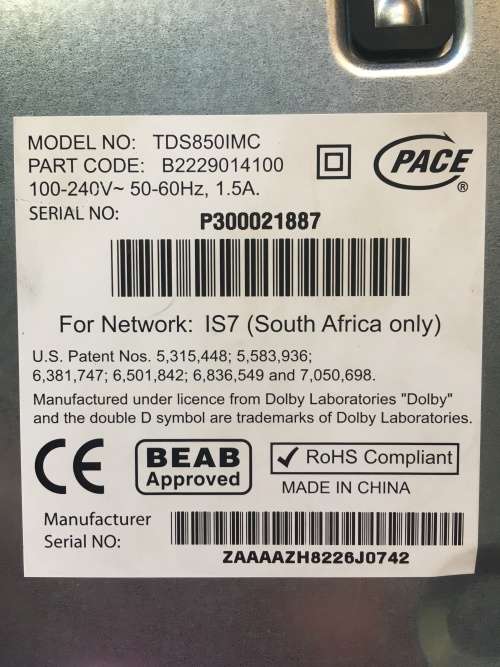 DSTV PVR Decoder
