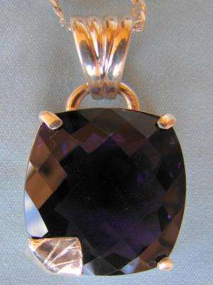 HUGE!! 41.05ct PURPLE AMETHYST PENDANT WITH CHAIN