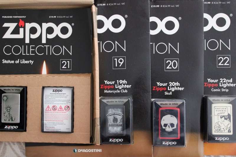 Zippo DeAgostini Collection - Complete with 80 Lighters & Display Case