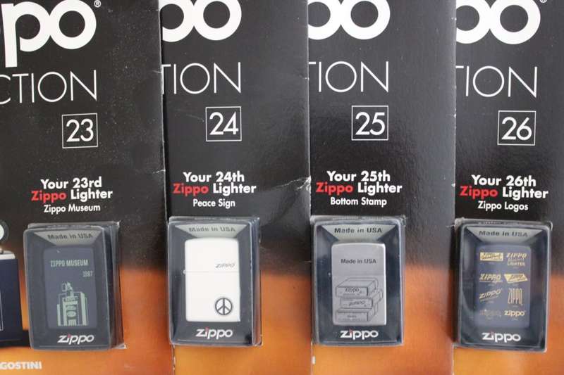 Zippo DeAgostini Collection - Complete with 80 Lighters & Display Case