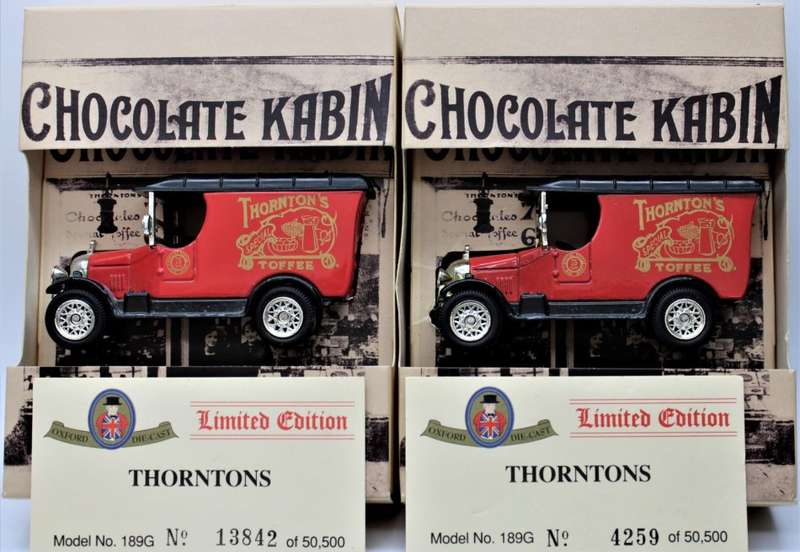 Oxford Diecast - 5x Vehicles - 2xThorntons Chocolate & 3x In Postal Boxes
