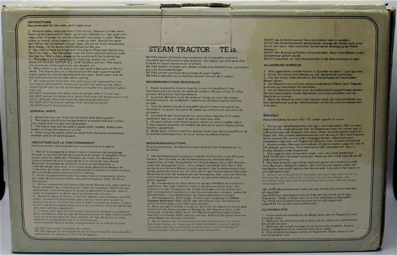 MAMOD - TE1A Working Tractor Steam Engine - Un-fired in Box