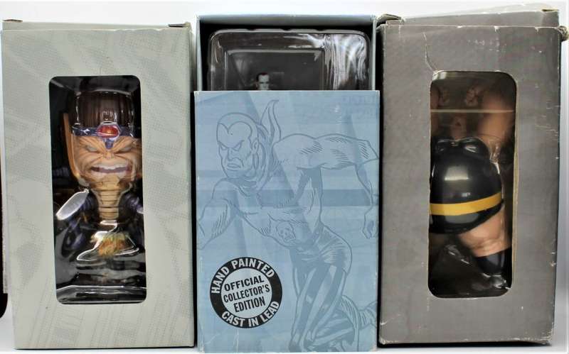Marvel Eaglemoss Figurines - 3x Lead Cast Figures - Blob, The Destroyer & M.O.D.O.K.