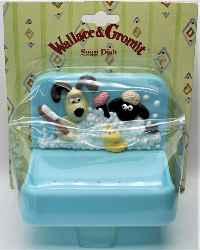 Wallace & Gromit - Soap Dish, 2x Soap & holder & Soap-On-A-Rope