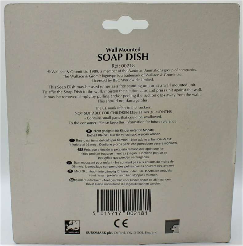 Wallace & Gromit - Soap Dish, 2x Soap & holder & Soap-On-A-Rope