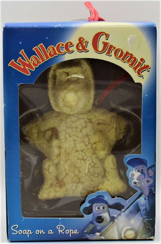 Wallace & Gromit - Soap Dish, 2x Soap & holder & Soap-On-A-Rope