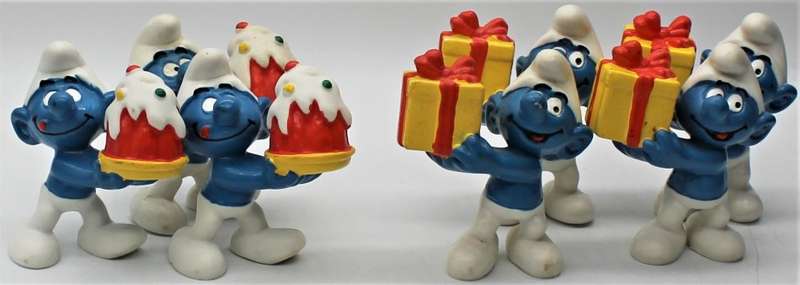 46x McDonalds Smurfs Plus 3x Houses incl 3x SCARCE Happy Meal Smurfs