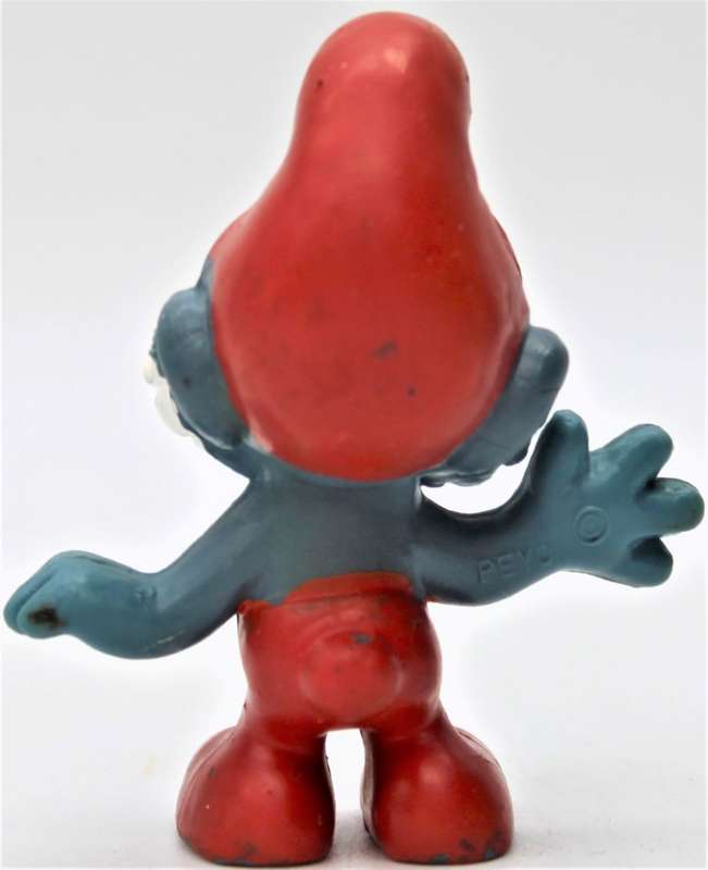 Smurfs - 20001 - 21x Papa Smurfs Including RARE "1965 Blue PVC "Primal Papa Smurf" - Unpainted Tail!