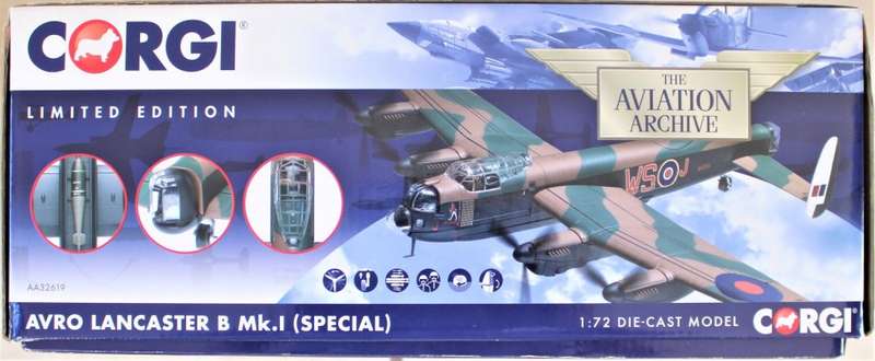 Corgi - Limited Edition 1:72 Avro Lancaster B Mk.1 (Special) 9 SQN RAF - 43cm Wingspan!!