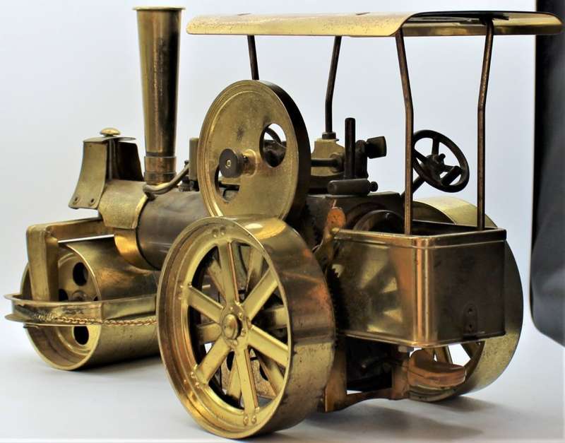 Wilesco D367 - VERY SCARCE "Old Smokey" All Brass Steam Roller