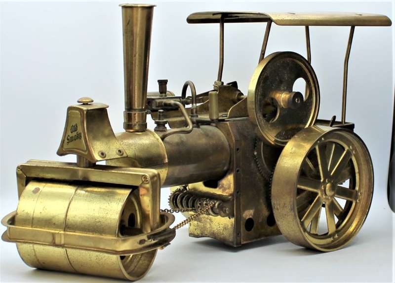 Wilesco D367 - VERY SCARCE "Old Smokey" All Brass Steam Roller