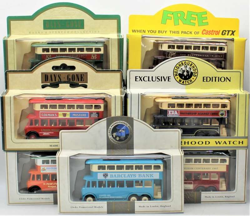 Lledo - LOT 4 - 11x Scarce 1928 E6 Karrier Trolley Buses incl. 5x Certficated Limited Editions